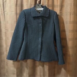 Linda Allard Ellen Tracy Waffle‎ Blazer with Unique Snaps size petite 0